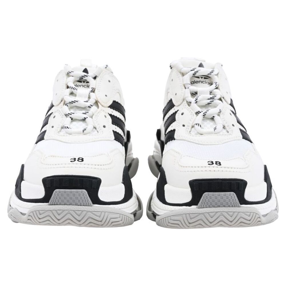 Balenciaga x Adidas Triple S Sneakers in White Polyester - Picture 2 of 11